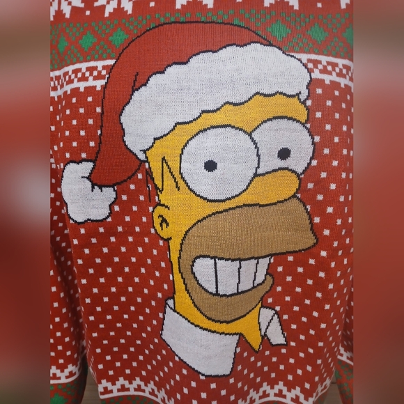 Homer Simpson Christmas Sweater Medium - Picture 2 of 4